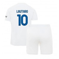 Camisa de time de futebol Inter Milan Lautaro Martinez #10 Replicas 2º Equipamento Infantil 2023-24 Manga Curta (+ Calças curtas)